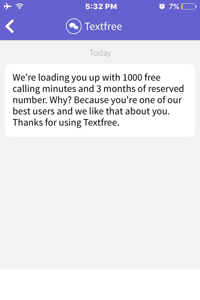 wity024's tweet photo. @pinger just got a free 1000 minuets from text free they provide good service at good prices thank you https://t.co/pTR06FxZFE