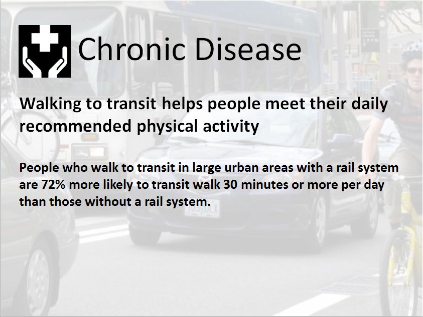 WeGoTransit's tweet photo. Transit promotes an overall healthier lifestyle by encouraging multi-modal options such as walking & bicycling #healthintransit https://t.co/yczKzmmsOl