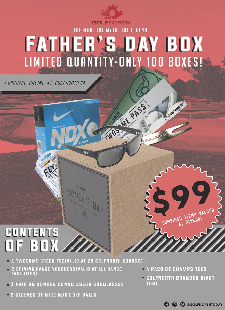 Limited quantity available! Be your Dads favourite again, beat the rush and click this link ⛳️💙 shop.golfnorth.ca/collections/fa…