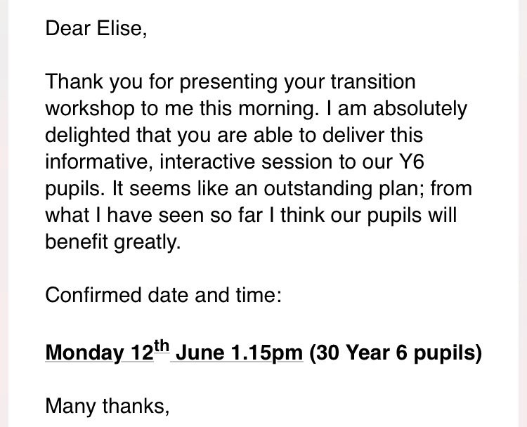 What a gr8 email from SENCO <a href="/wormholtparksch/">Wormholt Park School</a> after r meeting today. Really looking 4ward 2 delivering the workshop