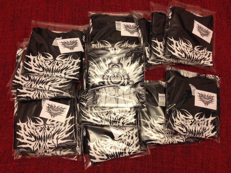infected_swarm's tweet photo. Hell Trains are ready to be shipped!

#infectedswarm #tshirt #merch #metal #deathmetal #blackmetal #groovemetal https://t.co/hlrcCTczYL