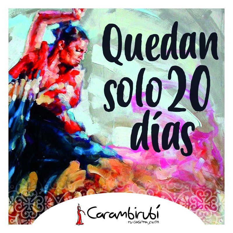 Vamos!, quedan solo 20 días para estar bailando, bebiendo rebujito y disfrutando del Corpus en Carambirubí 💃.
#CasetaCarambirubi #Corpus2017