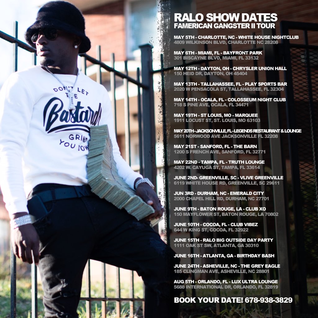 ralofamgoon's tweet photo. #StLouis #Marquee tonight, #JacksonvilleFL #LegendsRestaurant&amp;Lounge 2morrow, #SanfordFL #TheBarn this Sunday &amp; Monday #TampaFL #TruthLounge https://t.co/IbkWOzhnxu