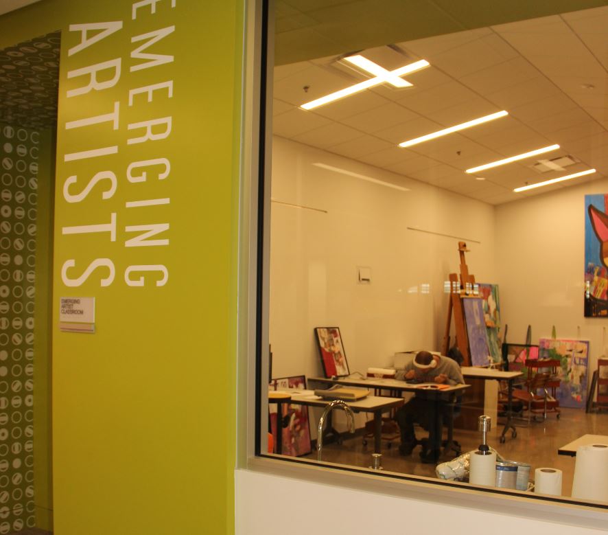 Did you know the <a href="/JoCoAHC/">JoCo AHC</a> is the new home to Johnson County Developmental Supports' Emerging Artists program? More space to #create! 🎨