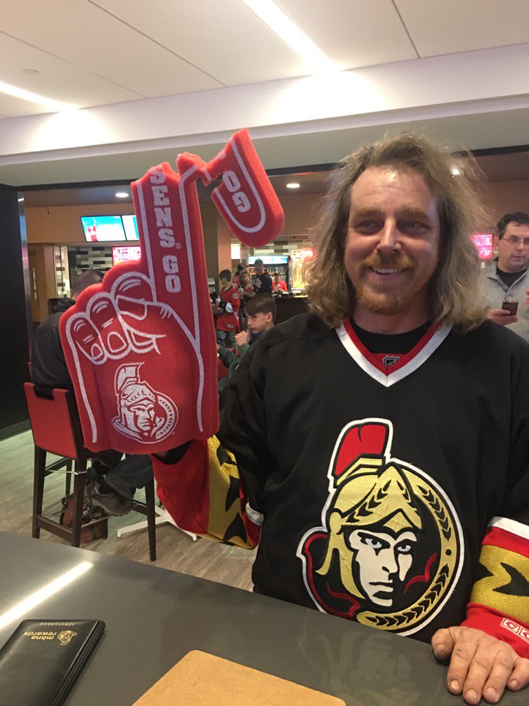 tsnjamesduthie's tweet image. The Marc Methot edition foam finger.  Big seller in Ottawa.