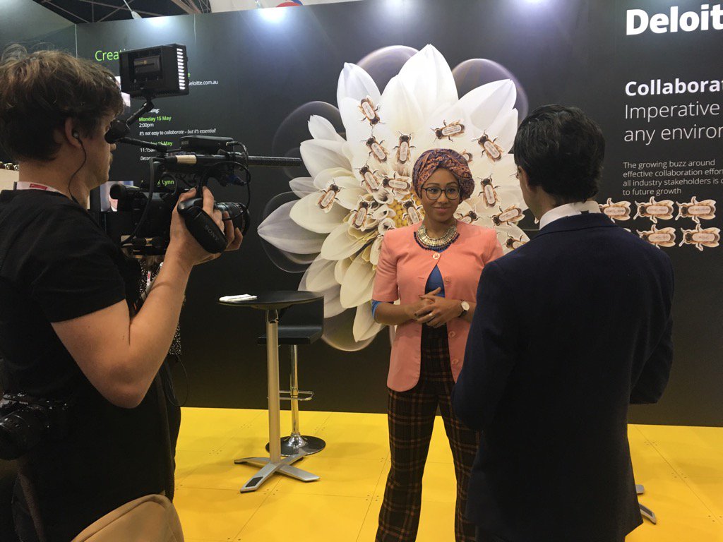 katiebmarketing's tweet photo. It was a real personal highlight of #APPEA2017 interviewing @yassmin_a https://t.co/tMsPdx7pdq
