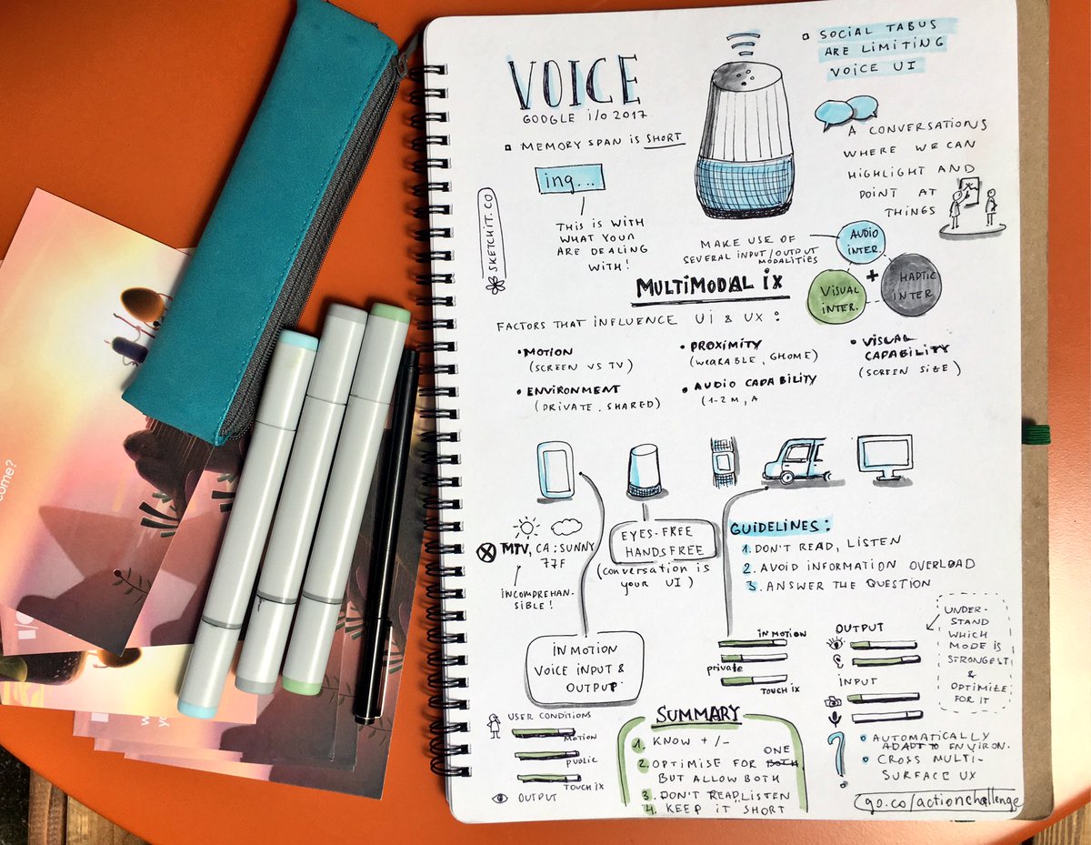 anatinge's tweet photo. Optimize design for the strongest channel but support both with @aolmos at #io2017 #googleio #googleio2017 #ux #sketchnoting #sketchnotes https://t.co/ti5Z7PS9XQ