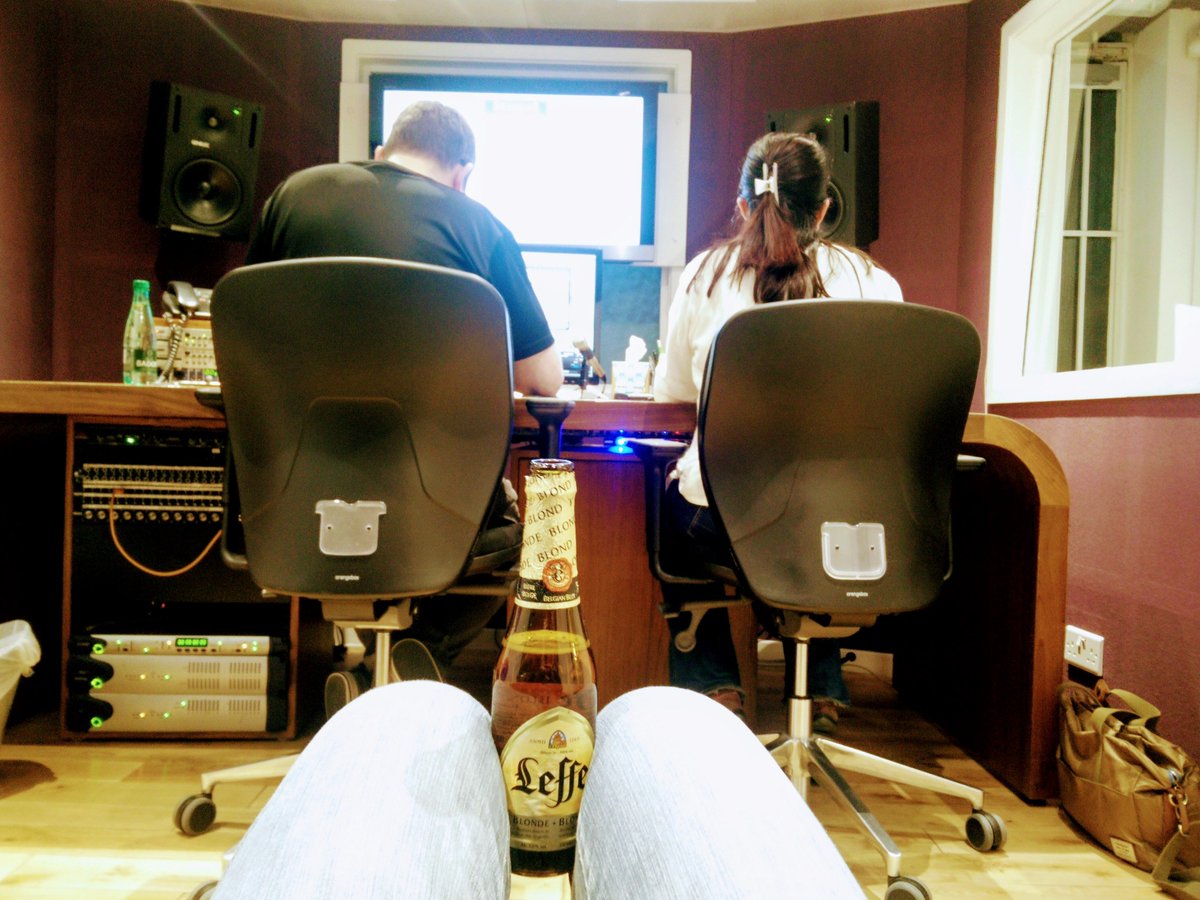 BI_KALA's tweet photo. This is also how some Friday studio voiceover sessions conclude! #HappyFriday https://t.co/F1v8GsHdXB