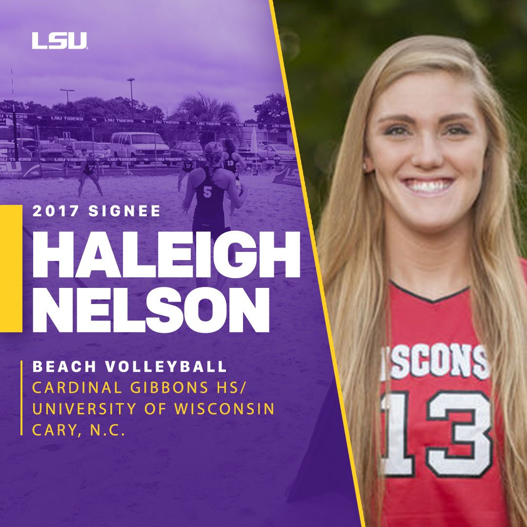 LSUBeachVB's tweet photo. 📰 Beach Volleyball Inks Nelson To 2017 Recruiting Class! 
#ALLGeaux
https://t.co/cZeOes125w https://t.co/oGM2iXXrM8