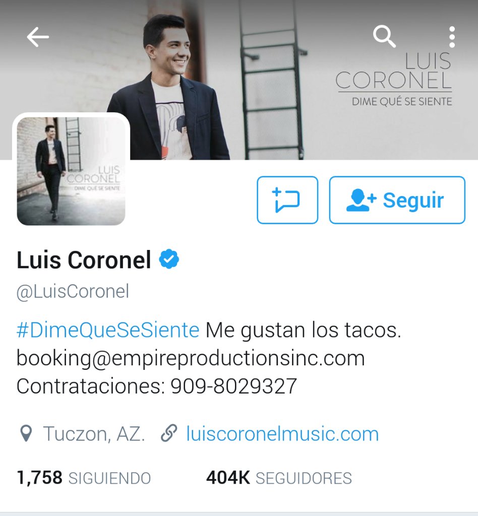 LuisCoronel's tweet photo. #Comparte si detectas algo nuevo en mi cuenta de Twitter 😏 #DimeQueSeSiente https://t.co/FtancmXd1k