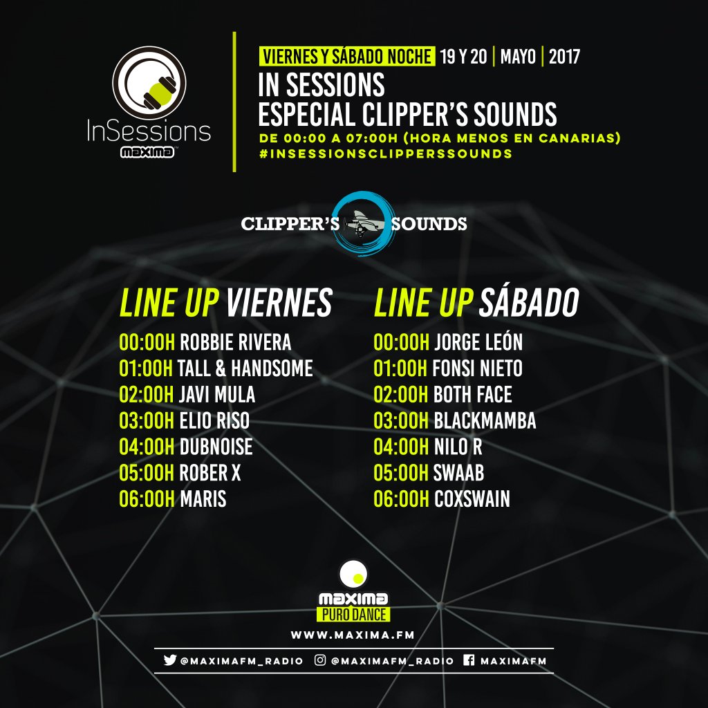 #InSessionsClippersSounds
maxima.fm/2017/in-sessio…

<a href="/PepeCano_Dj/">Tall & Handsome</a> <a href="/ClippersSounds/">CLIPPER'S SOUNDS</a> ¡enjoy!
 maximafmradio.es/zaeqk195