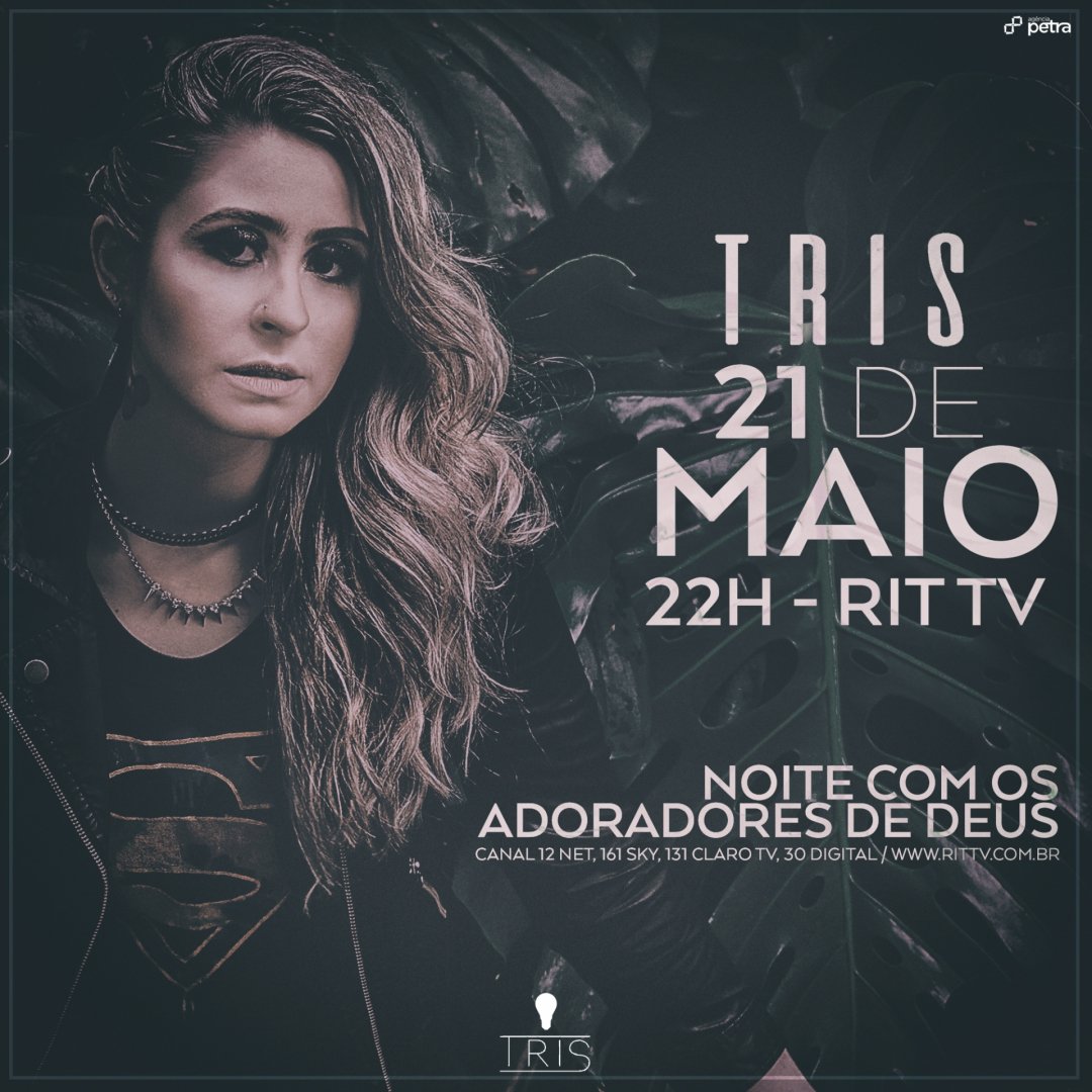 É nesse domingo!! Assistam a TRIS no programa "Noite com Adoradores de Deus". Muita música e um bom papo pra animar a sua noite de domingo.