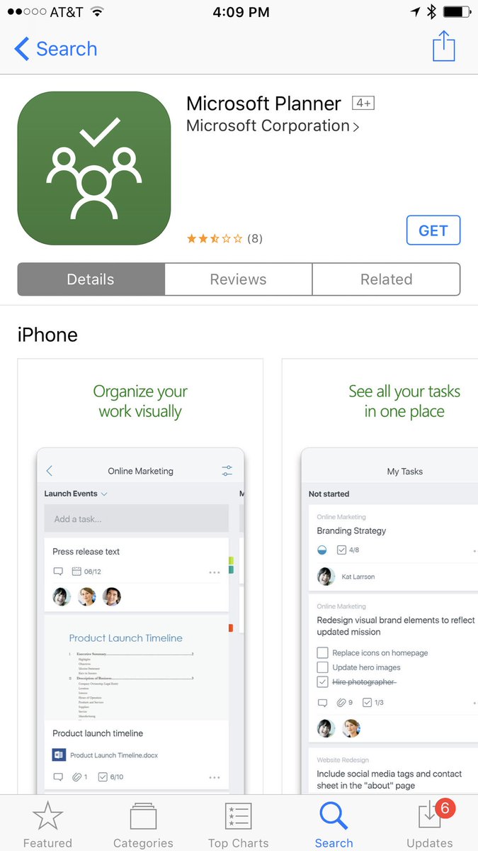 jthake's tweet image. #MSPlanner for iOS. Didn&apos;t req me to login as have so many other #office365 apps! My tasks view can group by Board swiping.