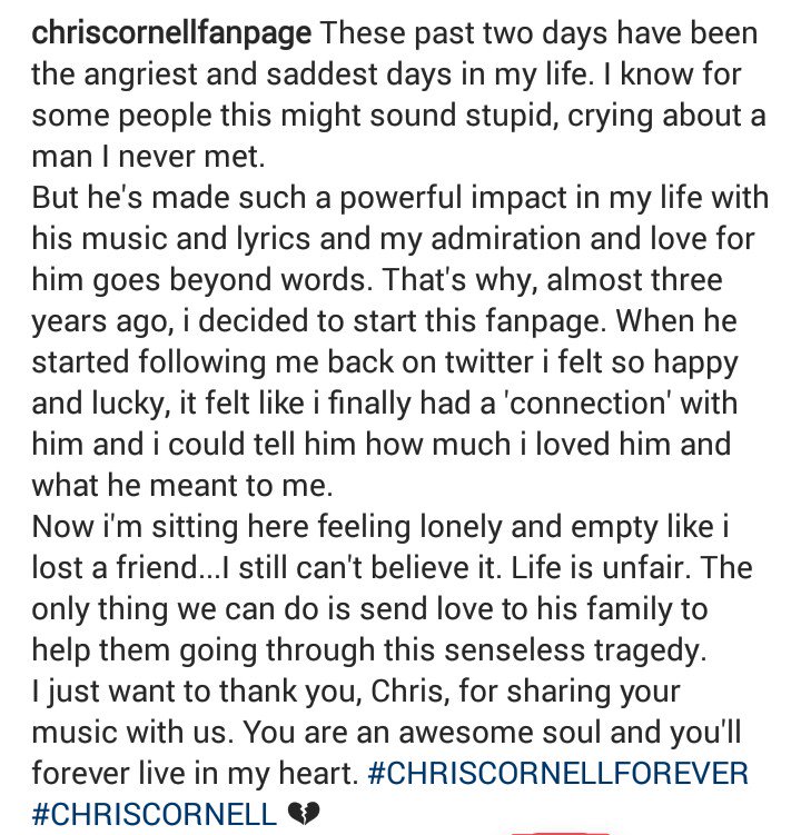 chriscornellfp's tweet photo. We weren't ready to let you go 😭💔@chriscornell  #CHRISCORNELLFOREVER https://t.co/5azBcTx5xr