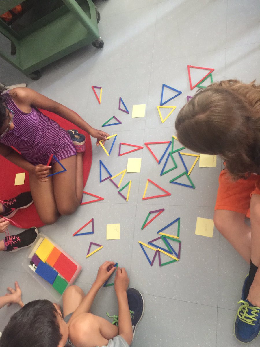 1stgradebliss's tweet photo. Exploring the different types of triangles! #handsonmath #anglegsarefun https://t.co/rkM3tDYAjk