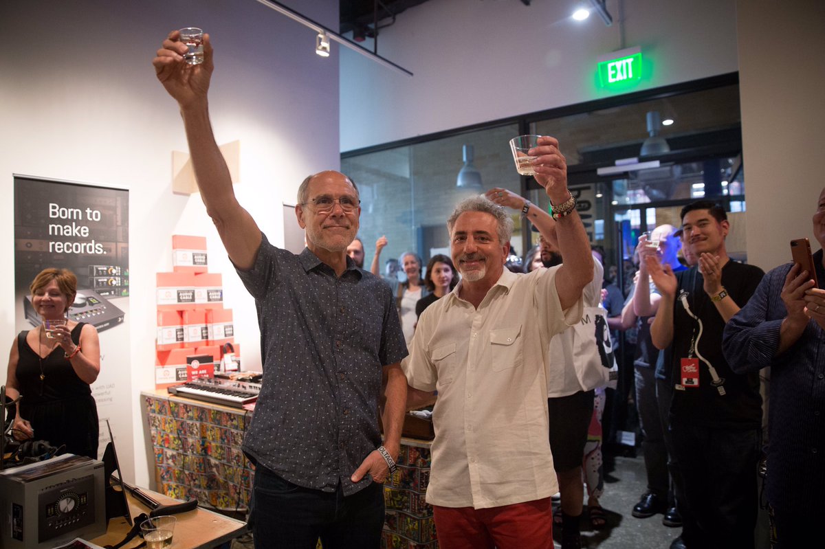 moogmusicinc's tweet image. Celebrating over 45 years of electronic innovations from Dave Smith with #tequilashots at #moogfest2017: