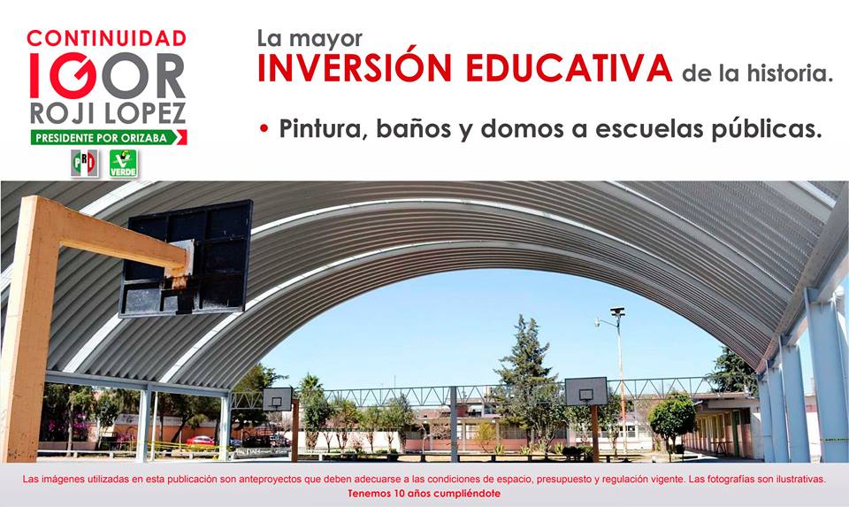 IgorRoji's tweet photo. En #Orizaba lo primordial es tu educación. Por una #Continuidad en Escuelas cda vez mejores en su infraestructura y en su personal. https://t.co/AJTVnFXepm