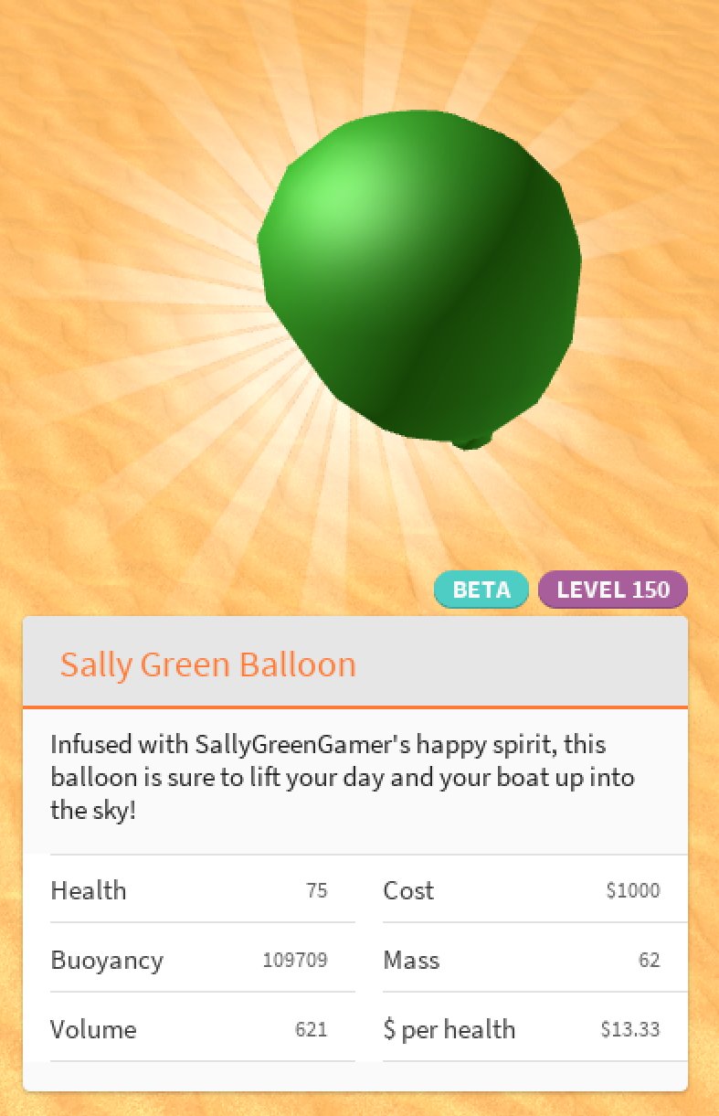 James Onnen Quenty On Twitter Float With Sallygreengamer Balloons At Level 150 In Wfyb Https T Co Ylnc177mdz - roblox whatever floats your boat balloons