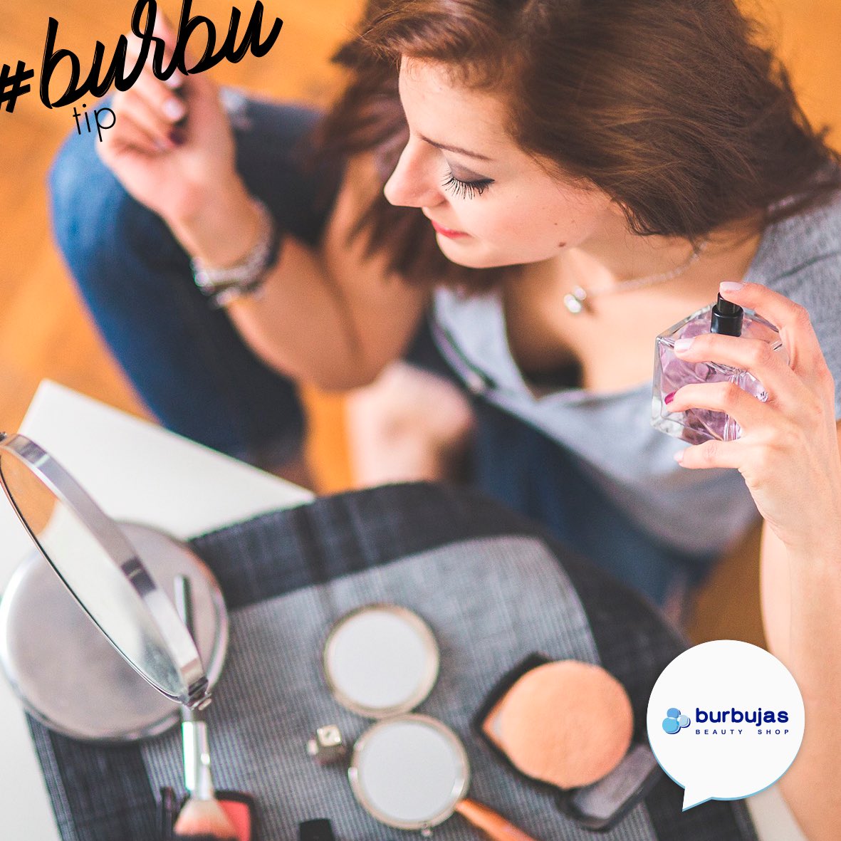 BurbujasBS's tweet photo. ¡Rocía un poco de perfume en tu ropa! Esto ayudará a que el aroma dure un poco más de lo normal. #Tip https://t.co/NsMQBdHDS6