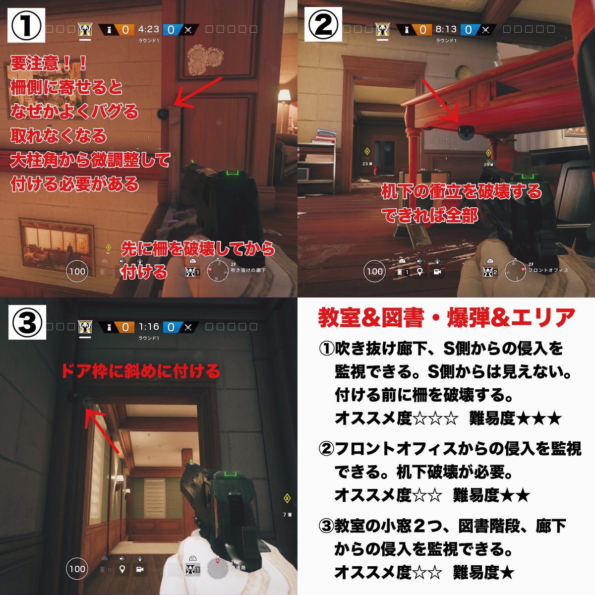Mad B Ar Twitter Mad的ヴァルカメ研究報告 16 16 マップ バートレット大学 1ツイート1マップ12カメラ 屋内限定 カメラ先端部の少し先に視点位置があるヴァルキリーカメラの特性を主体としたカメラ設置場所紹介 外カメはあえて対象外 R6s シージ 虹6 Mad B Ar Twitter Mad的ヴァルカメ研究報告 16 16 マップ バートレット大学 1ツイート1マップ12カメラ 屋内限定 カメラ先端部の少し先に視点位置があるヴァルキリーカメラの特性を主体としたカメラ設置場所紹介 外カメはあえて対象外 R6s シージ 虹6