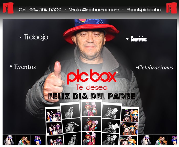 picbox_bc's tweet photo. @picbox_bc quiere celebrar contigo este día del padre, contáctanos! :D
#Diversión #FotografiasIlimitadas #DivertidosDisfraces https://t.co/SePR3g9Dcs
