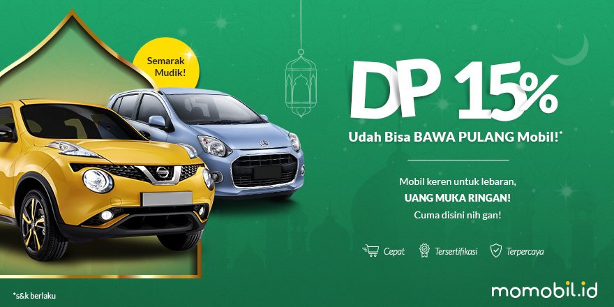 momobilid's tweet photo. Dengan DP15% kamu sudah bisa bawa pulang mobil kesayanganmu loh, Ayo, kunjungi website momobil sekarang https://t.co/GcQA4a9EnE

#dpRingan https://t.co/kjmdxztyum