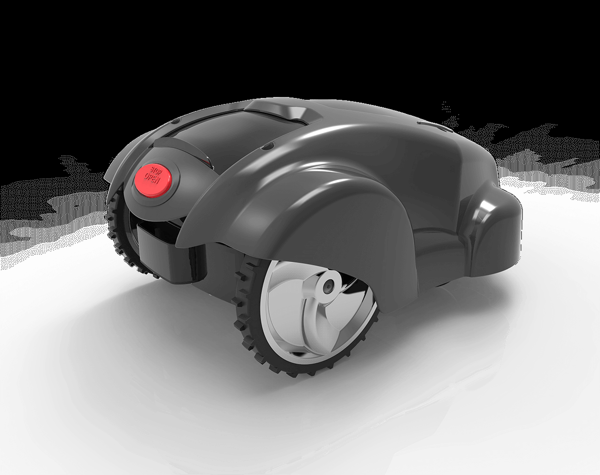DeweRobot's tweet photo. #AutoMower Noting is more valuable than your time, enjoy your life with kids, let automower DM1 do the mowing job. https://t.co/Q2qoJxdaxE https://t.co/Wim6WNq8Kx