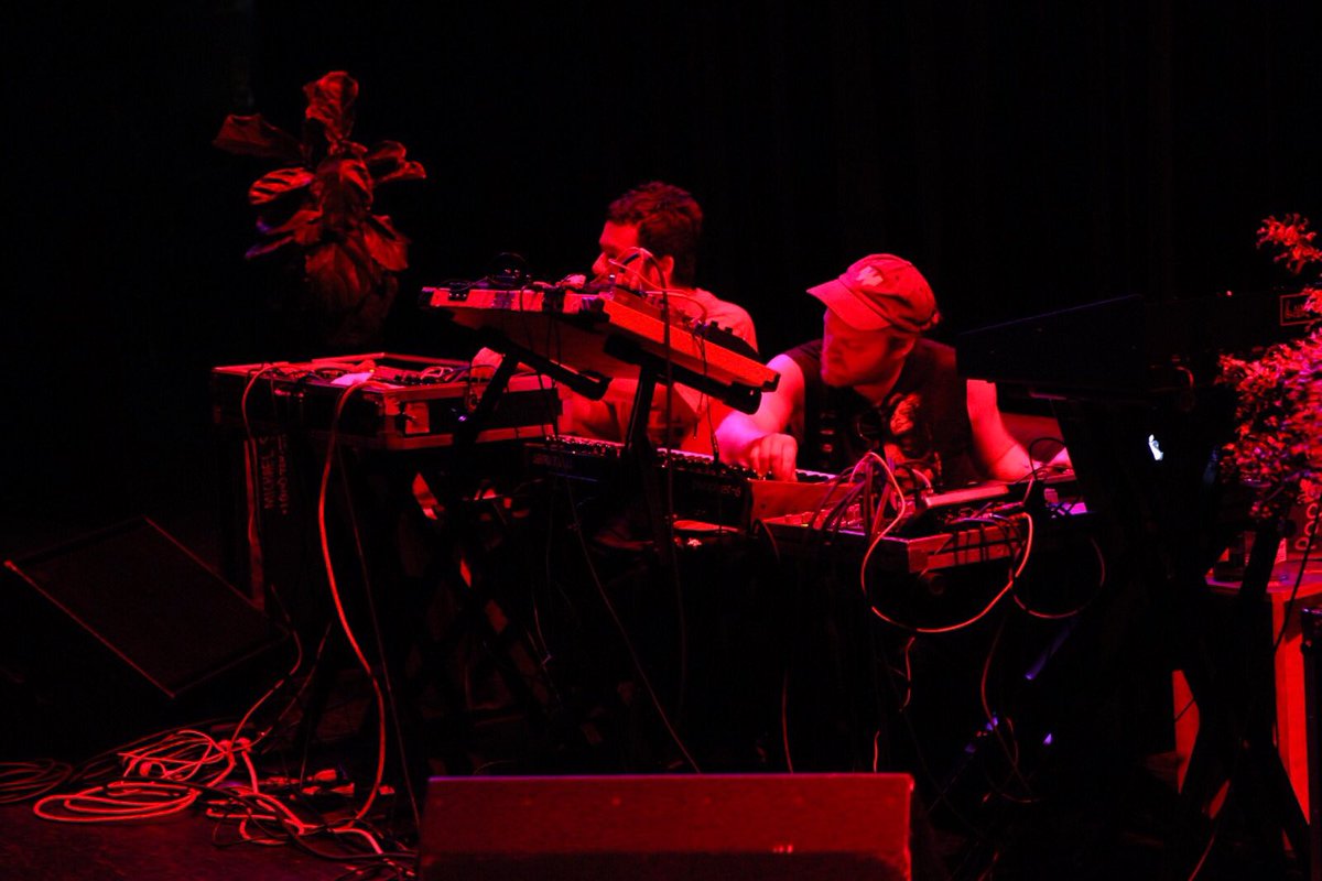 moogmusicinc's tweet image. #TheUpsideDown: Kyle Dixon and Michael Stein perform the score of #StrangerThings with an all hardware setup // #Moogfest2017