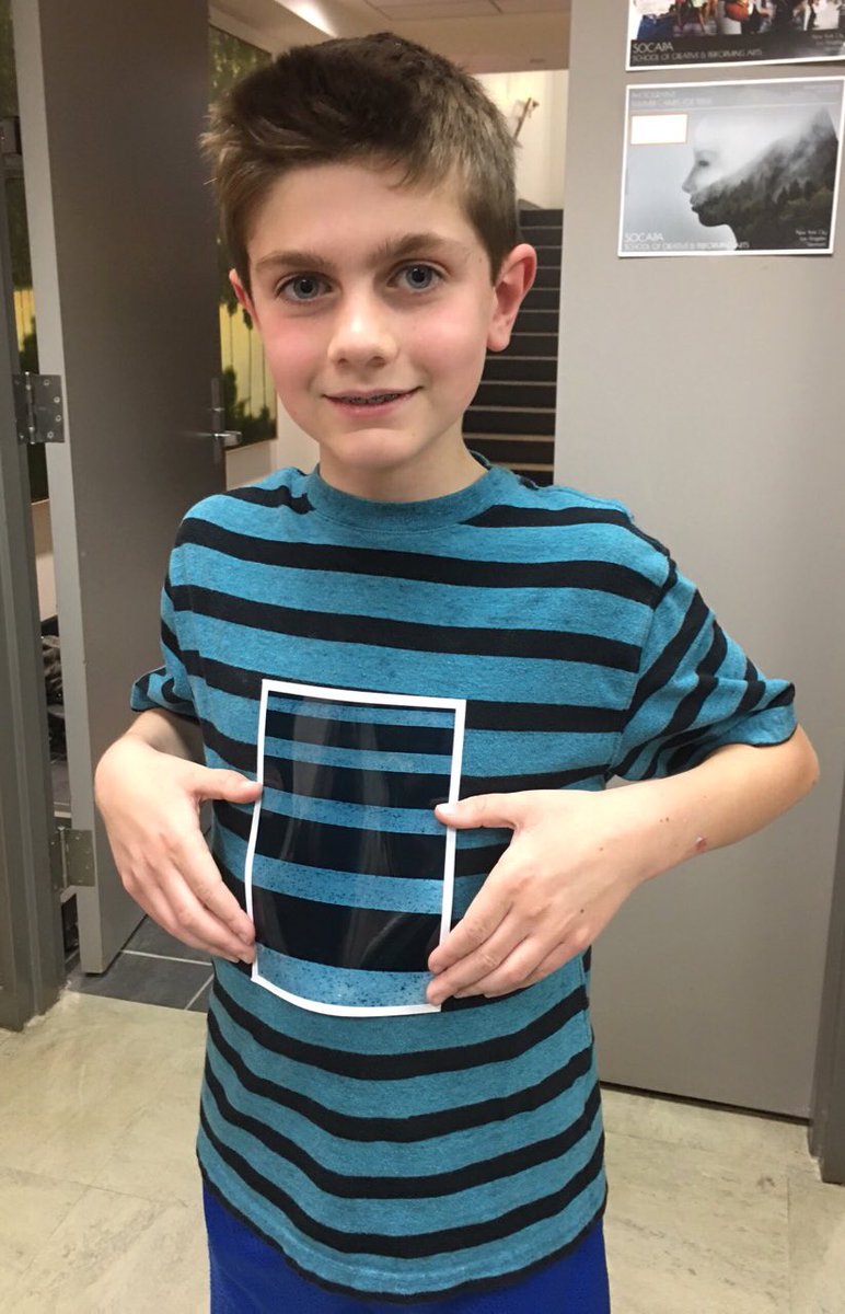 RebeccaCinclair's tweet image. A student was showing his blue-toned photo of a crosswalk for #RepeatedPattern assignment &amp;amp; my son walks in wearing this #WhatAreTheOdds