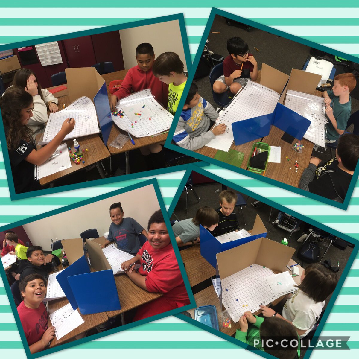SchulerIsCooler's tweet photo. Practicing coordinates with a game of battleship! #cryarintermediate #5thgrademath #battleship @CryarCats https://t.co/QW8jE5kyPs