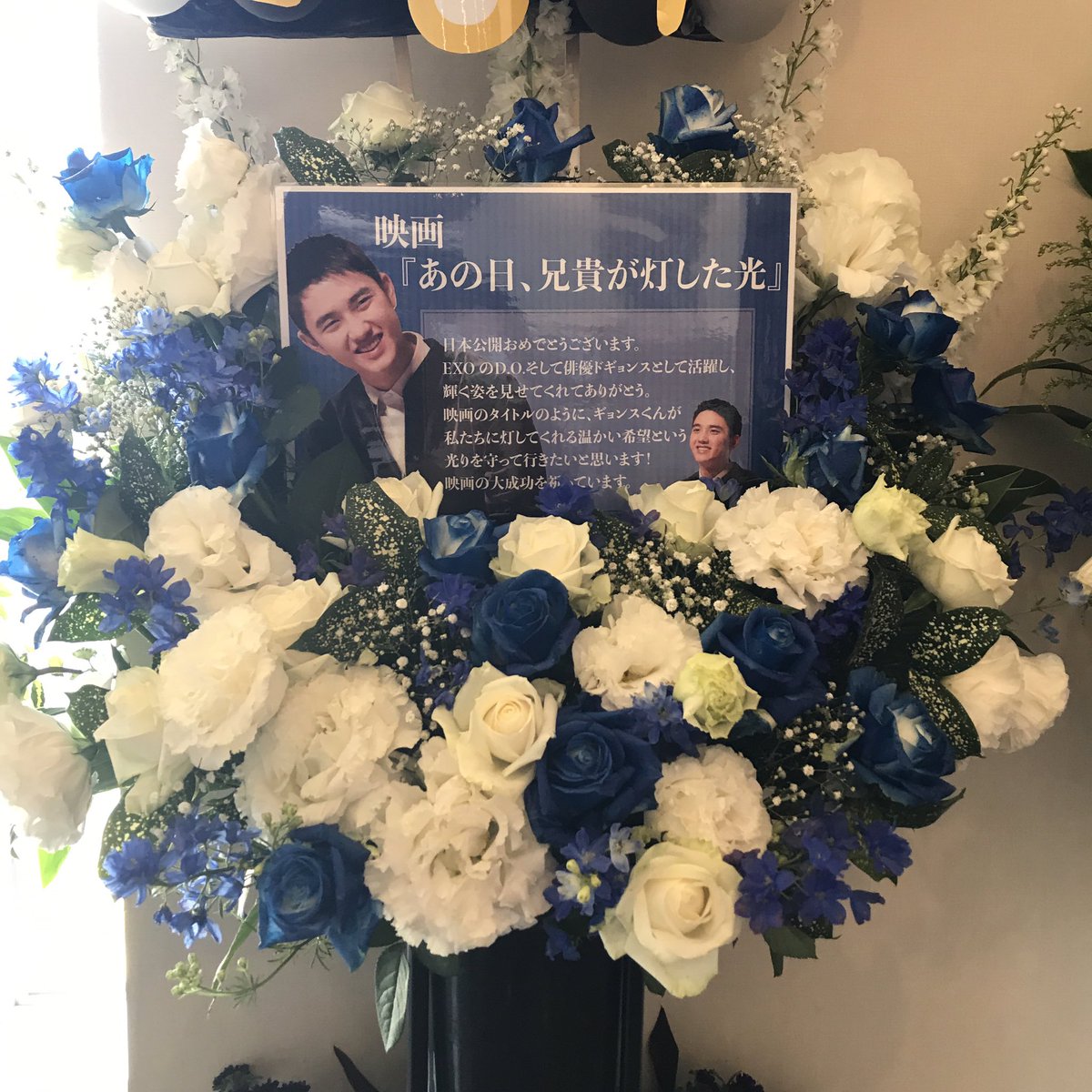 bsd_kcj's tweet photo. 【あの日、兄貴が灯した光】
本日やってきました！
エレベーターを降りるとチラッとバルーン発見www
いい感じの存在感でした（笑）
5月21日まで展示して頂けるので、ぜひ行かれる方はちらっとお花も見ていただけると嬉しいです😃
#あの日兄貴が灯した光 #경수 #형 https://t.co/05kHgMqpoA