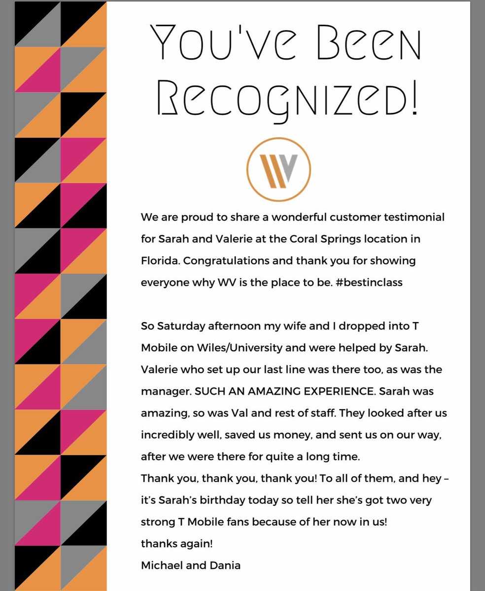 WV is the place to be 🙌🏼 <a href="/thatsammori/">Saber Ammori</a> <a href="/JRojas537/">Juan Rojas</a> <a href="/WirelessVision/">Wireless Vision</a> #bestinclass #passionforourpeople