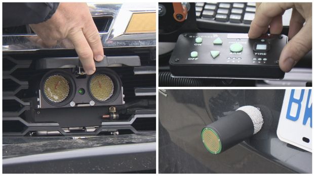CBCNews's tweet photo. Some Ontario police can now shoot GPS darts from their vehicles https://t.co/shEn8utynq https://t.co/nHW9LXQ4LW