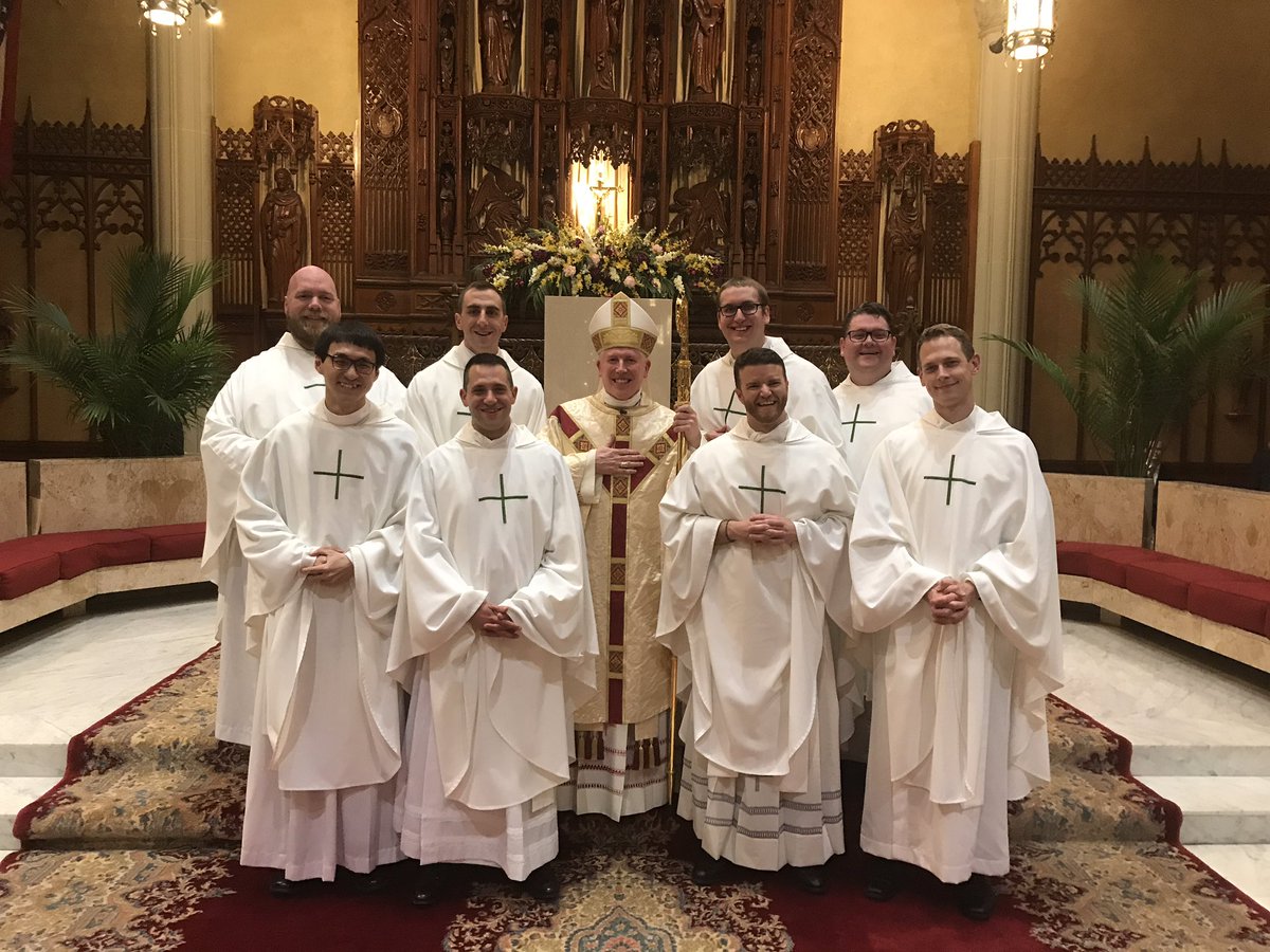 DIOCESEofCLE's tweet photo. Congratulations to our newest priests! May God bless you! @BishopDEThomas #PriestOrdinationCLE https://t.co/tL3lHAeYsL