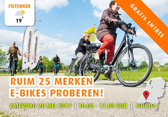 Vandaag GRATIS in <a href="/breda/">Gemeente Breda</a> meer dan 20 merken E-bikes proberen op een mega groot testparcours van 1,5 km lengte! ow.ly/TRgV30bPPSU