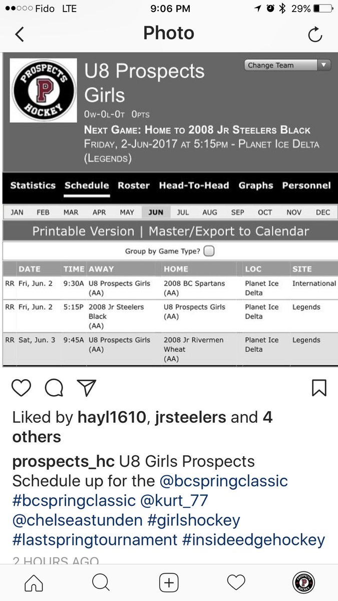 U8 schedule is up for the <a href="/BCSPRINGCLASSIC/">BC Spring Classic Tournament</a> good luck girls playing against the boys!