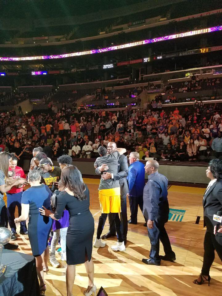 MagicJohnson's tweet photo. I'm so proud of the Sparks. Let's do it again! https://t.co/CmPjmkEban