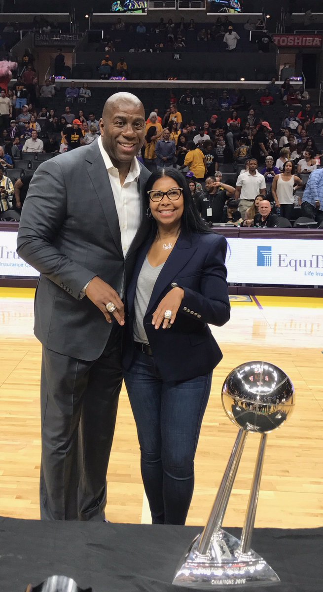 Earvin Magic Johnson On Twitter Cjbycookie I With Our Rings Tonight 5 As A Lakers Player 5 As A Lakers Owner 1 As A La Sparks Owner 11