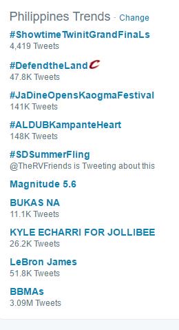 SarapDiBaGMA's tweet photo. We're still trending at 5th spot as of 12:42pm. Maraming salamat po mga Kapitbahay, Ka-Adiks & tREIGNEders! Iba talaga kayo!
#SDSummerFling https://t.co/8FRwTigGme