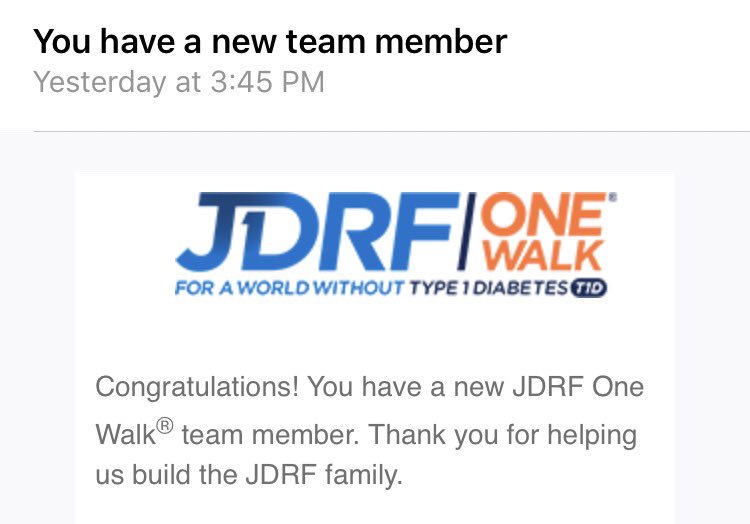 cstevens338's tweet photo. When your new boss joins your team and asks really good questions and LISTENS to the answers #teamwillpower #jdrf #crazyforacure https://t.co/gjqOTkG9wS