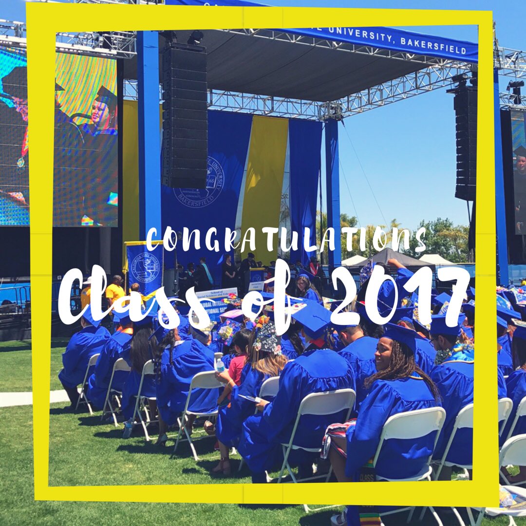 CSUBakersfield's tweet photo. Congrats to all #CSUB Grads!! Thank you everyone that made all ceremonies possible! You did it Class of 2017!! #CSUBGH2017 #CSUB2017 ππππΌπ― https://t.co/ERuCQoneBo