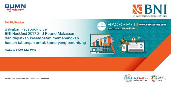Nazayanti22's tweet photo. https://t.co/t0GQqvSd5j
Digital Innovation Lounge (DILo) Jl.Dr.Ratulangi No.68 Mario,Mariso,Kota Makassar #BNIdigiNation #BNIHackfest @BNI