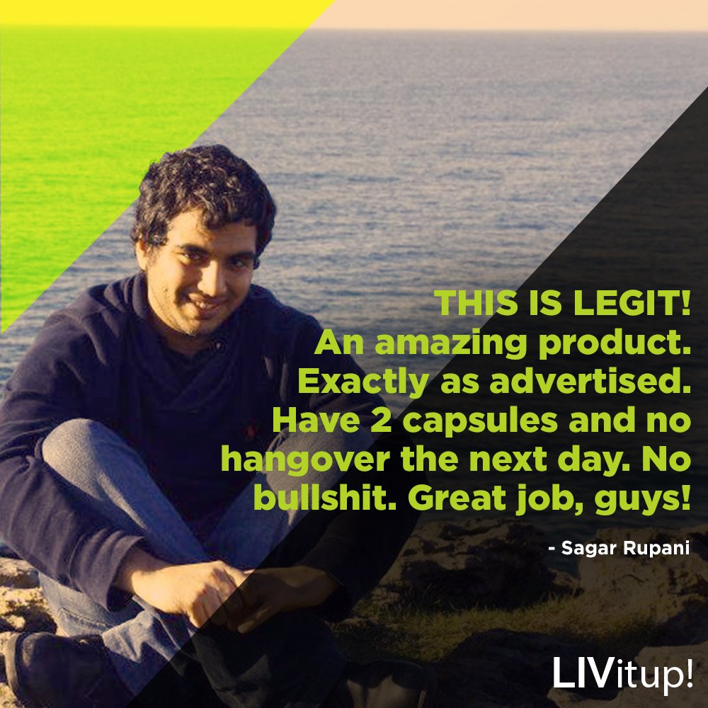 HangoverShield's tweet photo. Thank you so much, Sagar Rupani! Here’s wishing you a hangover-free morning tomorrow! https://t.co/o0B88lDa2Z
