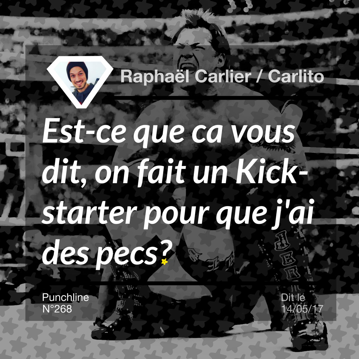 Punchlinr_Fr's tweet photo. Le #youtubeur @Raphael_Carlier a proposé un projet @kickstarter sur sa chaîne @YouTube, animée avec @TontonMcfly. #Stripfighter #Craack. https://t.co/vtnUY8msrO