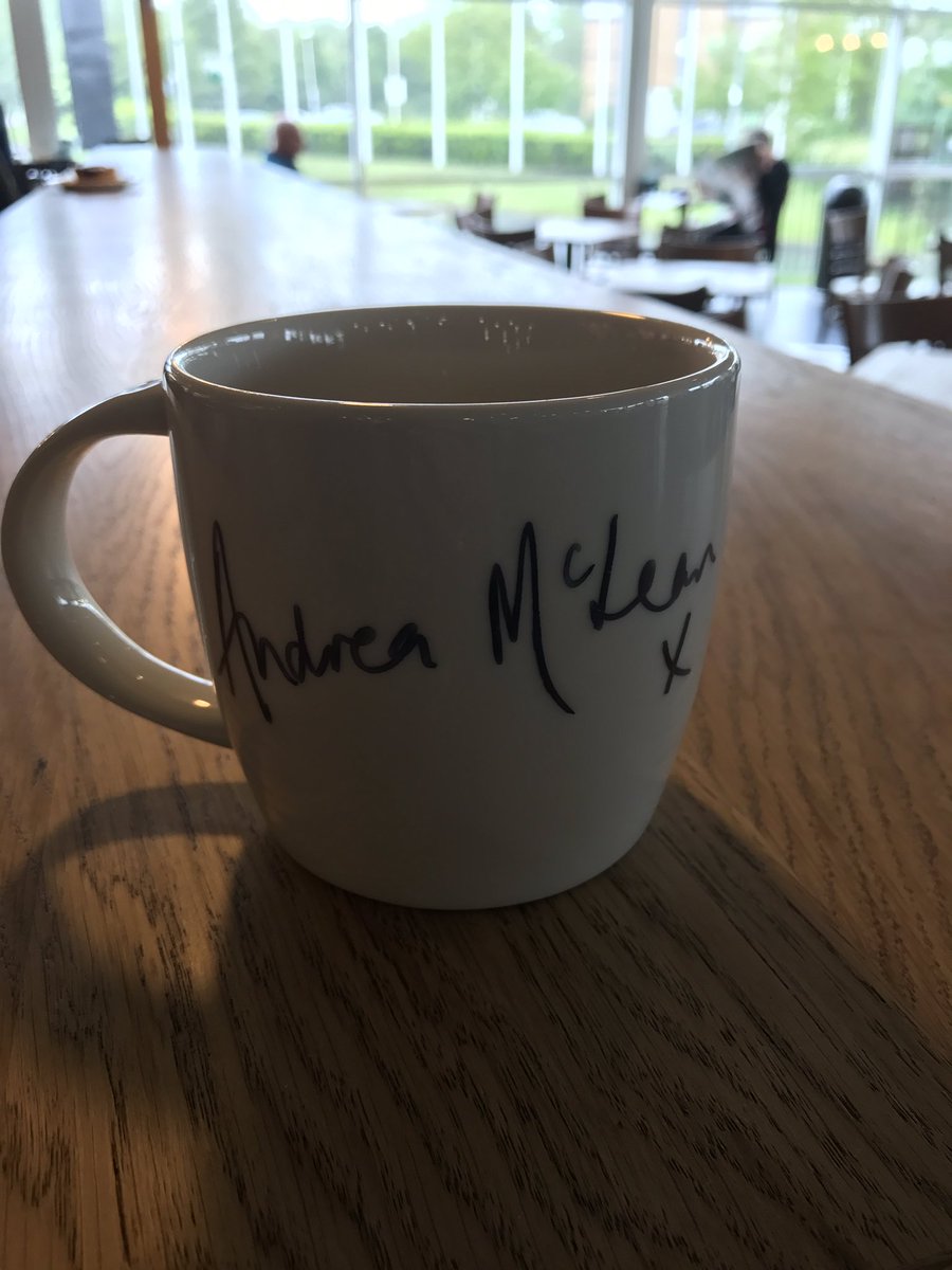 sam_lea1's tweet photo. @andrea_mclean good luck for your breast cancer run today and thank you for signing our mug @welcomebreak 😊 https://t.co/pGFL29lJjz