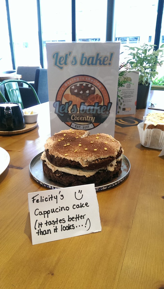 LetsBakeClubs's tweet photo. Felicity's cappuccino cake went down a treat! It was delicious and light! #baking @ECH_Coventry #cake #club #letsbake https://t.co/du3Ygrcf58