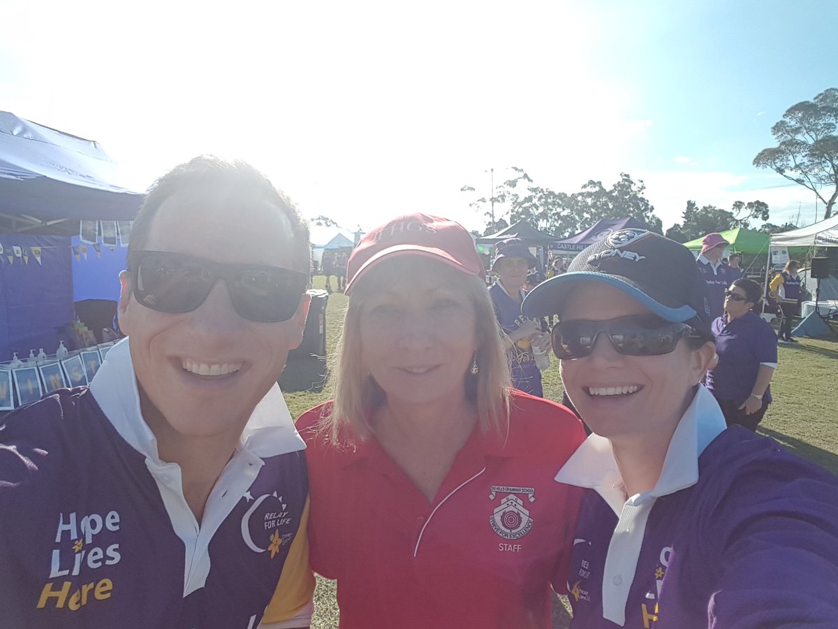 hillsgrammar's tweet photo. Some of our team at The Hills @RelayForLife #hillsrelay #sydneyhills raising funds for @CancerCouncilOz https://t.co/wIO8TUsTvu