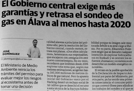 WebFrackingBur's tweet photo. El ministerio de Medio Ambiente considera insuficiente el sondeo de gas Armentia 2 en Álava https://t.co/67Ux3WSEtd https://t.co/kxHM7A2UGX