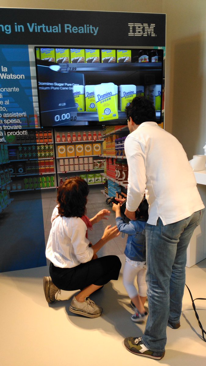 CarnevaleBP's tweet photo. Very young consumers with their family try immersive VR experience at #WatsonSummit2017 @ibmretail  @IBMItalia  https://t.co/i4mjnJrsg5 https://t.co/NxwjBESZf4