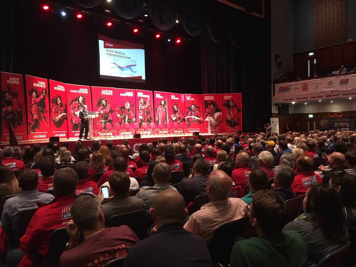 ClipperRace's tweet photo. #ClipperRace Deputy Race Director Daniel Smith takes to the stage at #CrewAllocation to talk about the race route https://t.co/frNv9ci87K